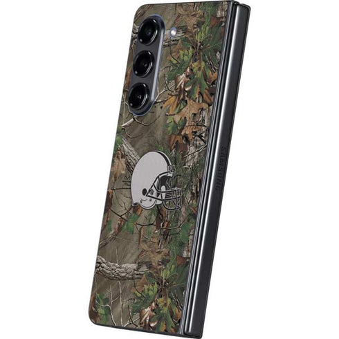 NFL Cleveland Browns Realtree Xtra Green Camo Galaxy Z Fold5 5G Skin